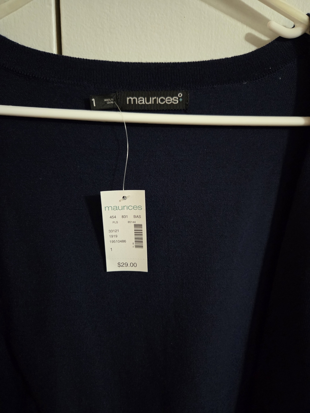 Maurices Navy Open-Front Short Cardigan - Picture 2 of 3